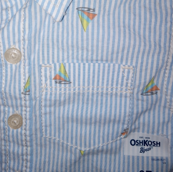 2t Nwt Oshkosh Bgosh button down shirt - Picture 3 of 6